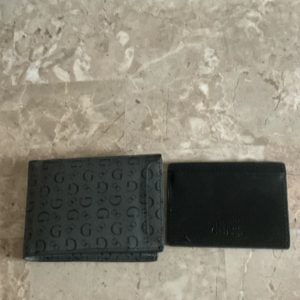 Guess Black Patterned Men's Card Holder